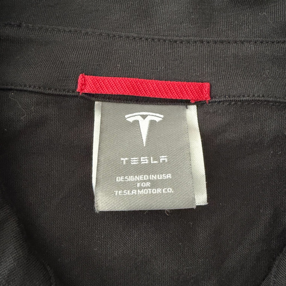 Tesla Black Polo Shirt with Logo - Picture 2 of 11